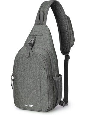 Women's Dim Gray RFID Blocking Sling Backpack Crossbody Bag For Hiking Travel
